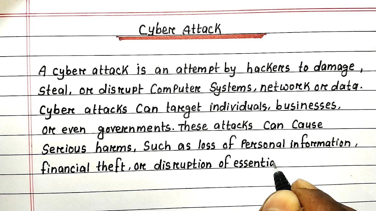 Essay on Cyber Attack | Handwritten English Essay | Cyber Security Essay