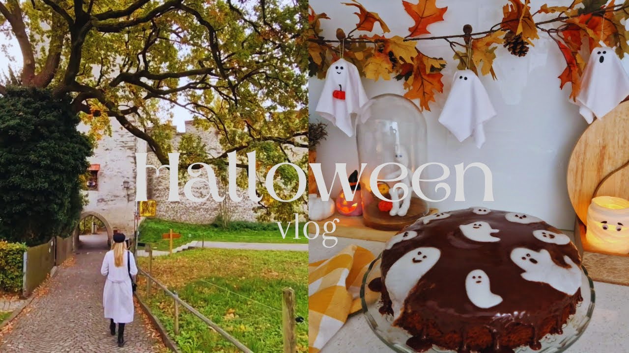Halloween vlog🎃🍁Cute and cozy decor ideas + Ghost Cake👻 #fall #outono #slowliving #switzerland #diy