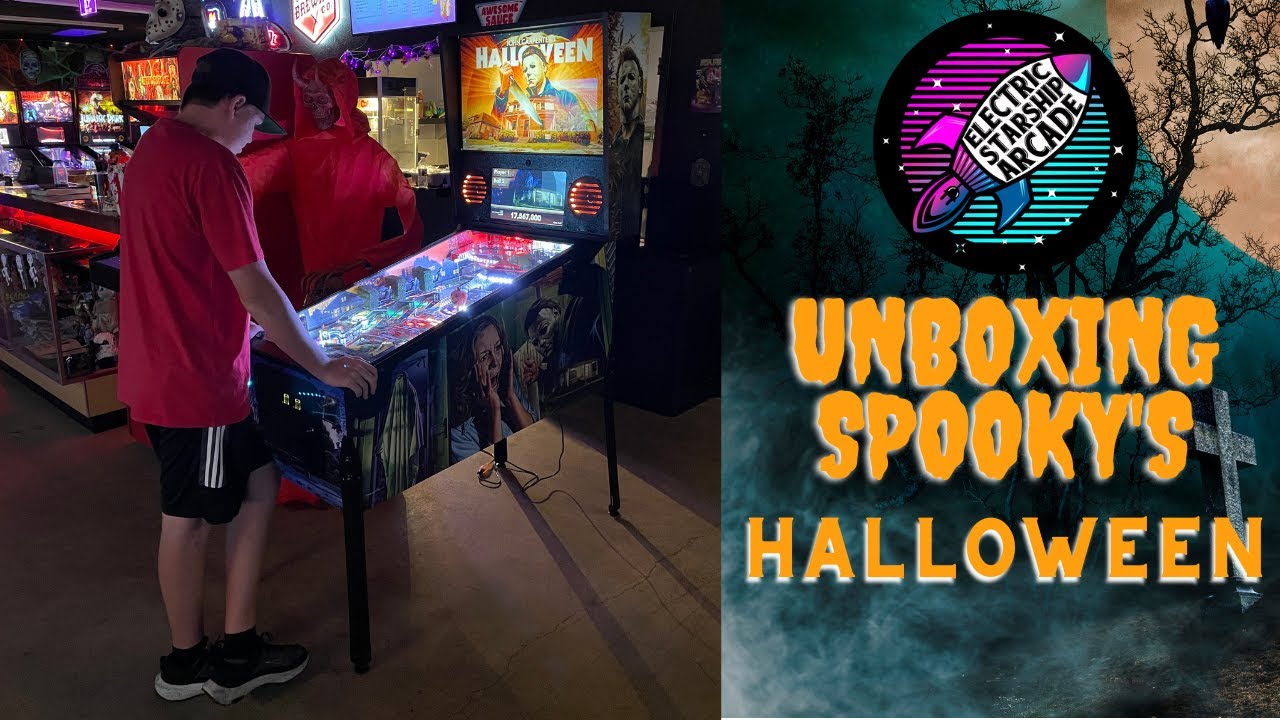 Unboxing Spooky's Halloween pinball machine