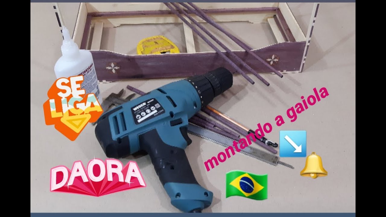 Montagem da gaiola de roxinho para papa capim