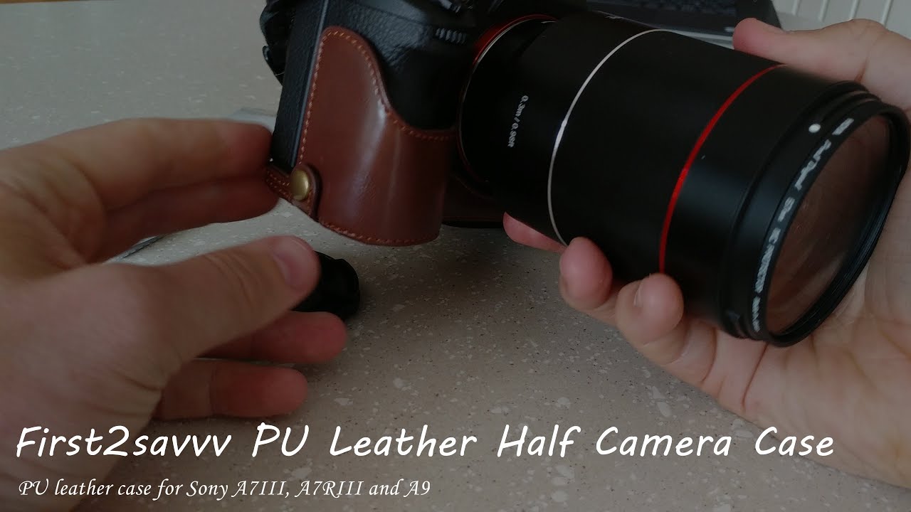 Unboxing and first impression of First2savvv leather half case for Sony A7III, A7RIII, A9 |4k