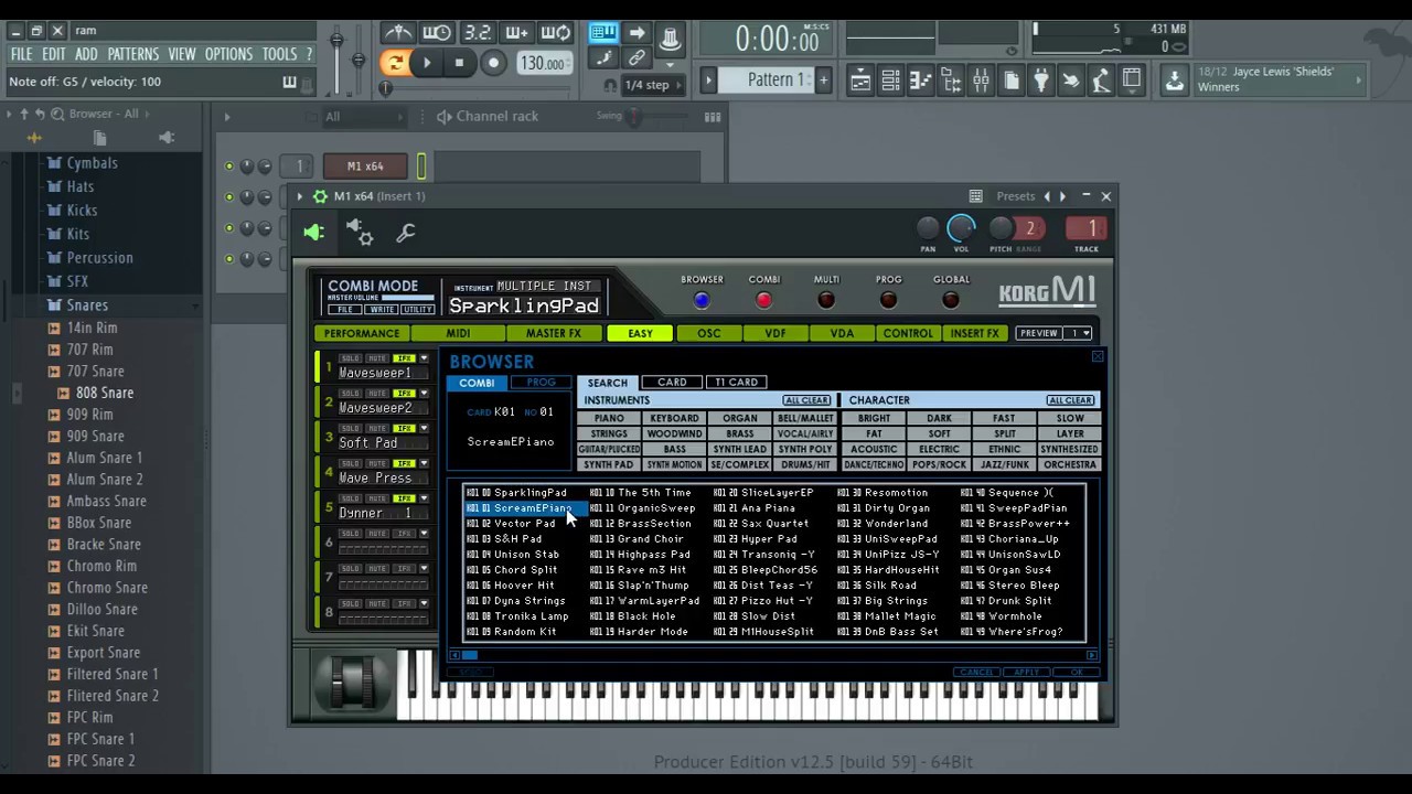 KORG M1 Vst 50 Presets ( Beautiful Sounds )