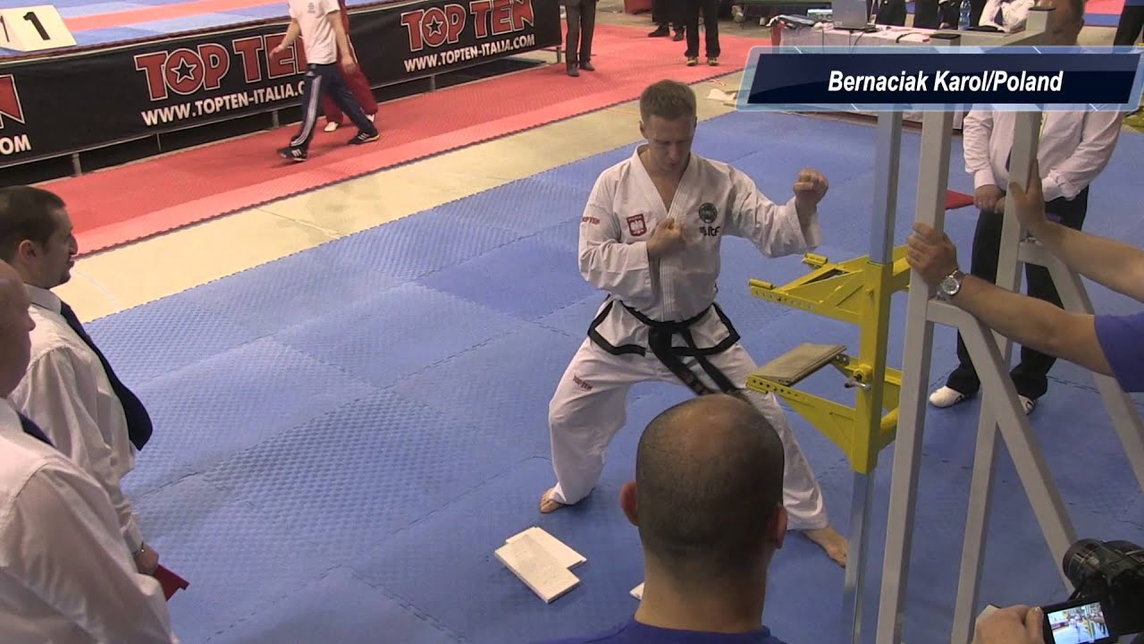 Power breaking in Taekwon-Do European championships 2014, Italy