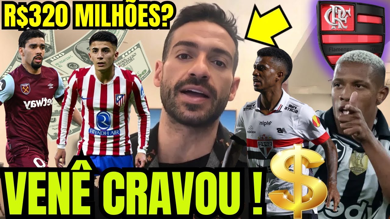 VENÊ CRAVOU O VALOR! 320 MILHÕES!? FLAMENGO VAI PAGAR? DIRETORIA NÃO DESISTE DELE!🔴⚫