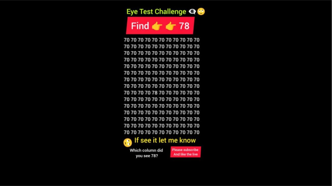 Eye Test Challenge Volume 1 😳Find 78