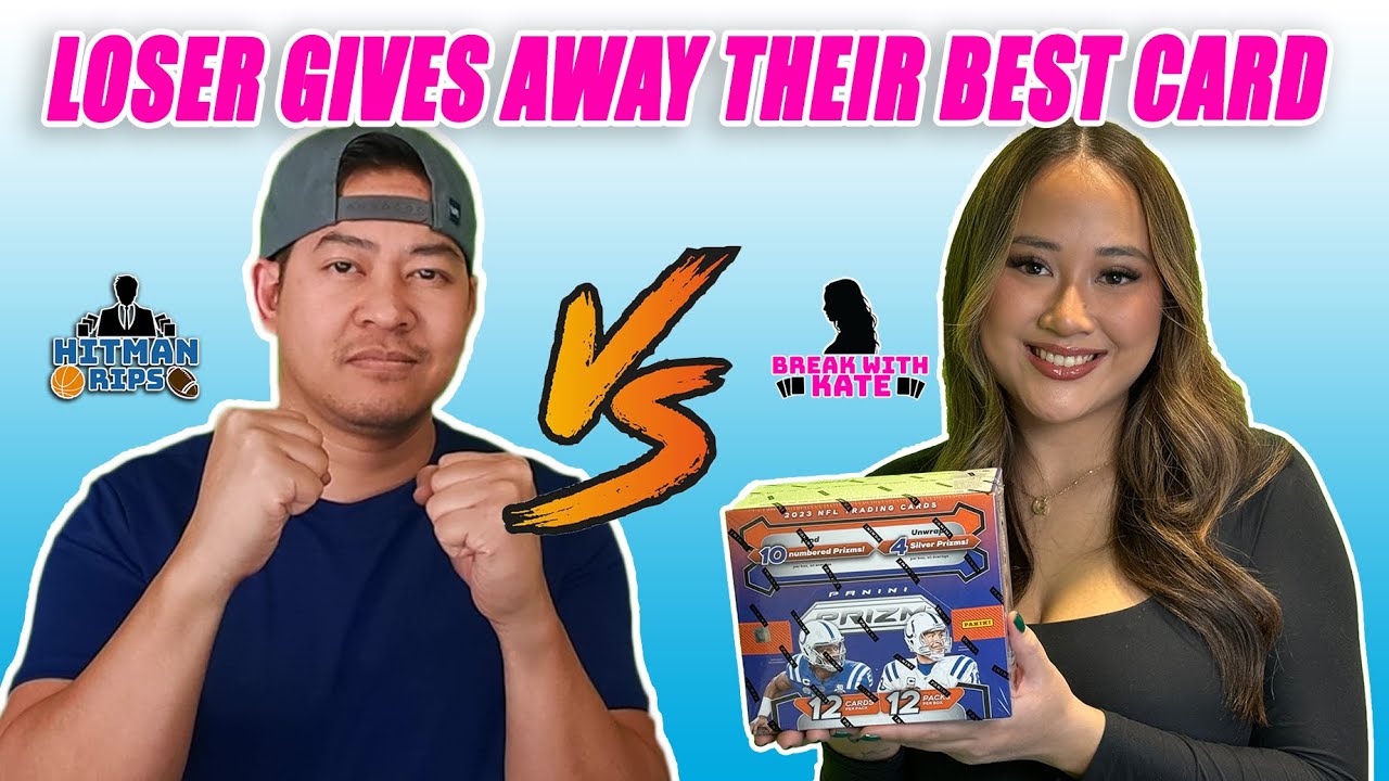 2023 Prizm Football Hobby Box Battle vs @BreakWithKate - LOSER GIVES AWAY THEIR BEST CARD