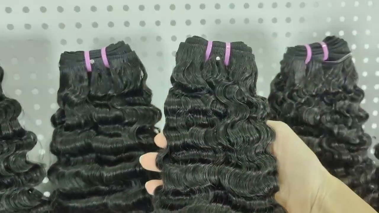 FH burmese curly bulk human hair#humanhairfactory #hairbulk