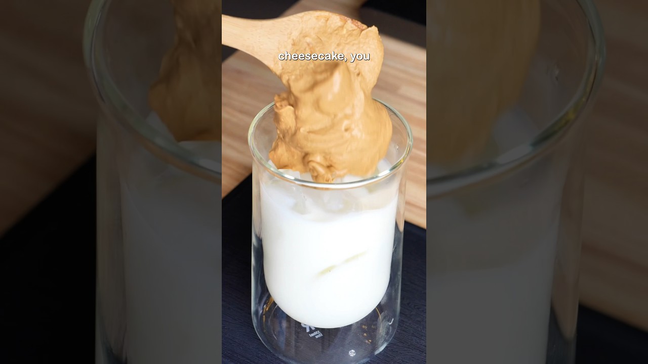 Making cheesecake iced coffee