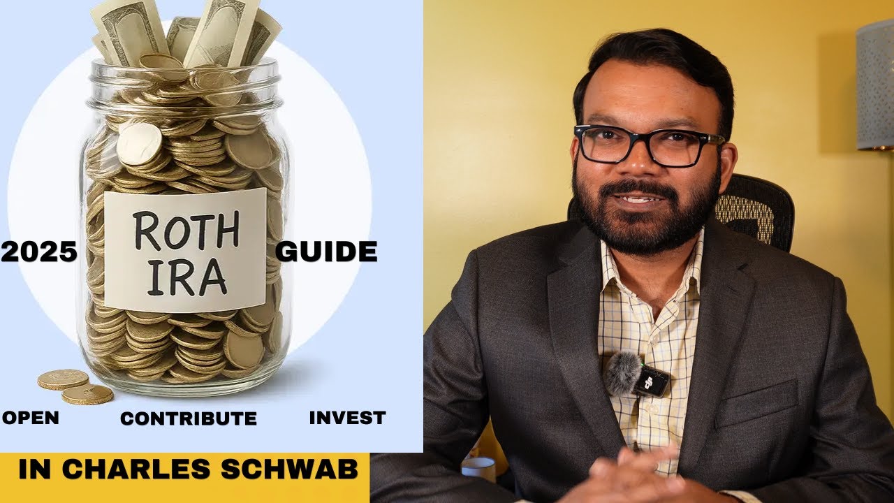 ROTH IRA at Charles Schwab: How to OPEN, TRANSFER money and INVEST in 2025 (Guide)-LIVE!