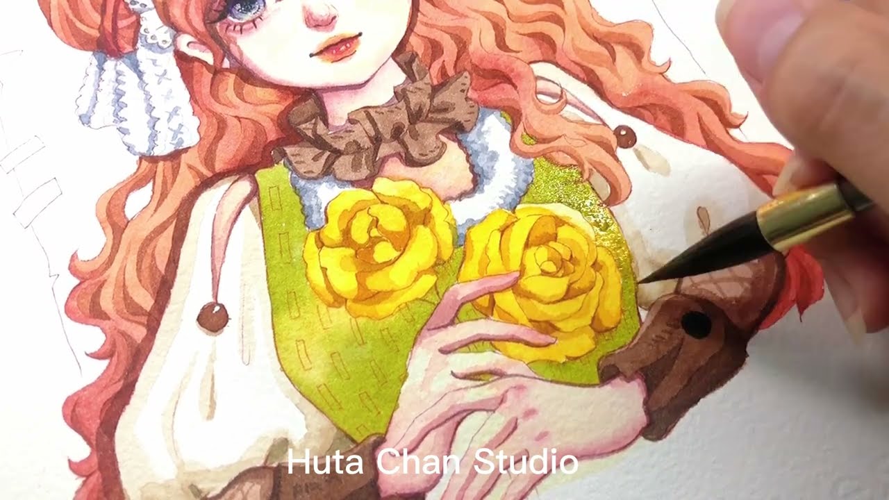 Drawing Little Girl - Vintage Style | Huta Chan Studio