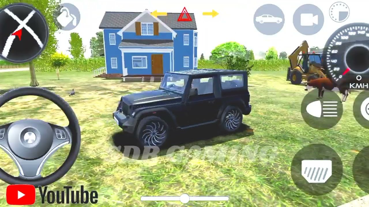 Dollar song Sidhu Moose Wala | Modified Mahindra Black 🖤 Thar👿 | Indian Car Simulator 3D Game