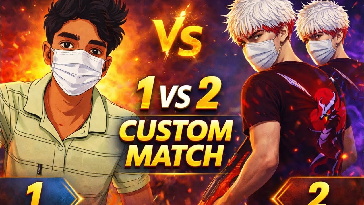 1 vs 2 😈 | Custom Match Me Akele Sabko Hila Diya 🔥