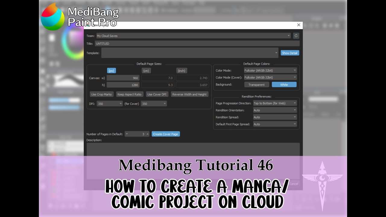 Medibang Tutorial 46: Create Manga / Comic Project on Cloud