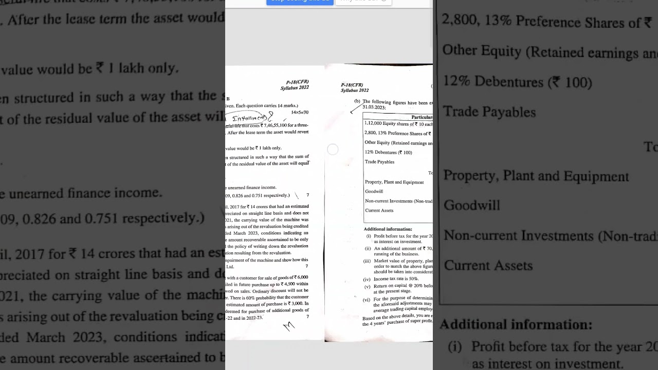 CMA Final December 2023 Paper 18 Syllabus 2022