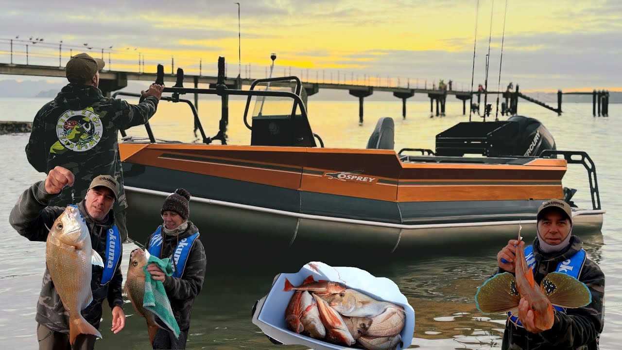 Christening the new Osprey 465SC - snapper and gurnard on the new Reel Kiwi Fishing rig