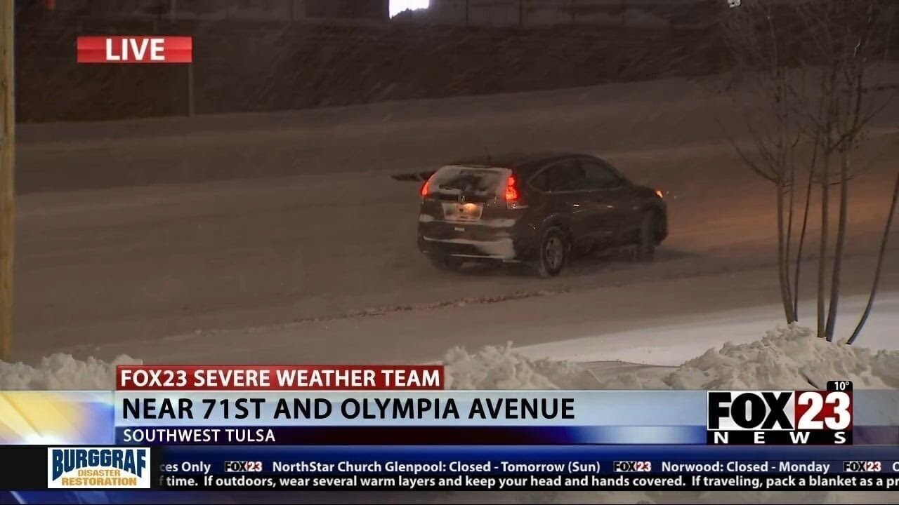 Video: FOX23's Paris Rain reminds drivers to be weather aware as road conditions worsen in the Tulsa