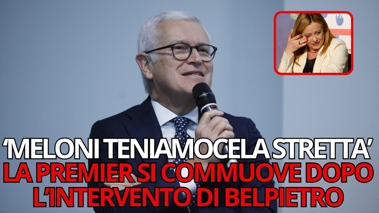 Belpietro con il suo Intervento fa Impazzire la Platea e la Meloni si Commuove
