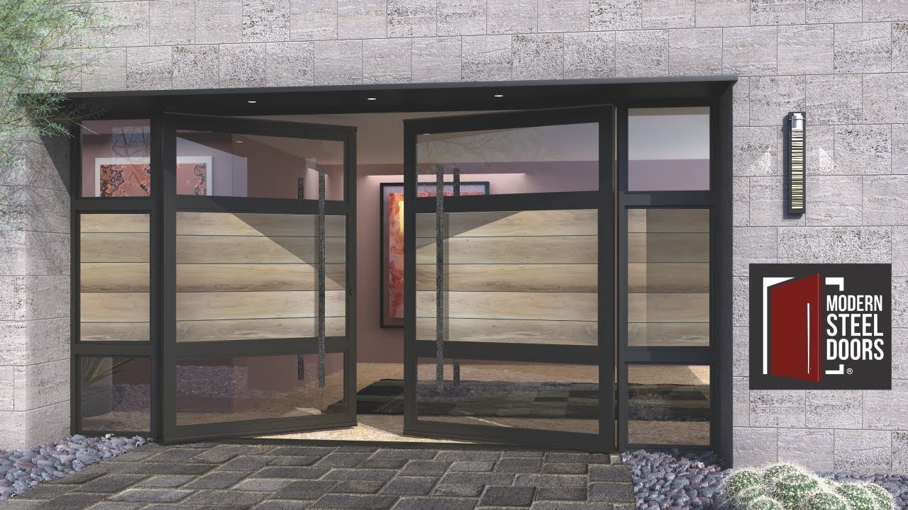 Horizon White Oak Door Design | MODERN STEEL DOORS