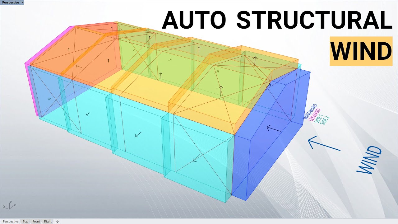 Auto Structural Wind. Generating wind loads automatically in real-time with physics in Grasshopper.