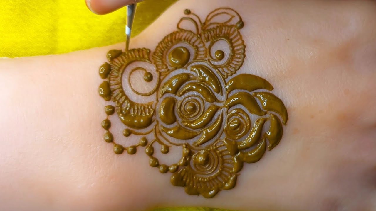 सबसे आसन इंडो फ्लोरल बॅक हँड हीना मेहंदी डिझाईन● #eidspecial ●Trading Mehndi Design New & Latest 