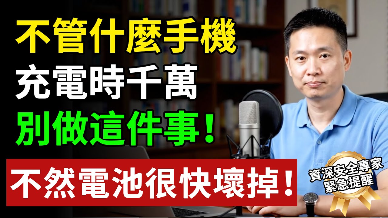 不管什麼手機，充電時千萬別做這6件事！資深維修師傅提醒：這樣做電池健康度很快就掉，一下就報廢！90%的長輩不知道！ 
