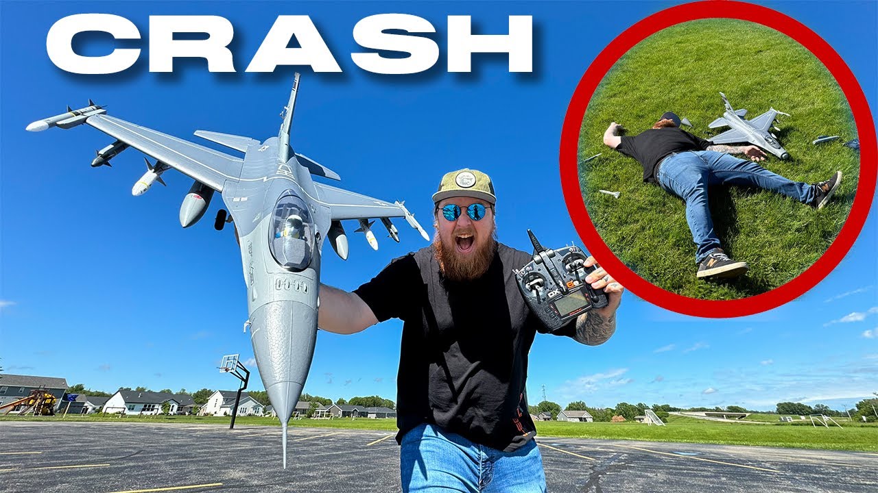 I Was Sent an RC Jet and I CRASHED It... FMS F-16 64mm Maiden