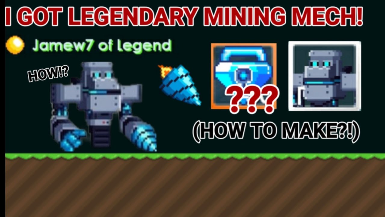 I GOT LEGENDARY MINING MECH ROBOT! + (HOW TO MAKE!?) OMG!! - Growtopia