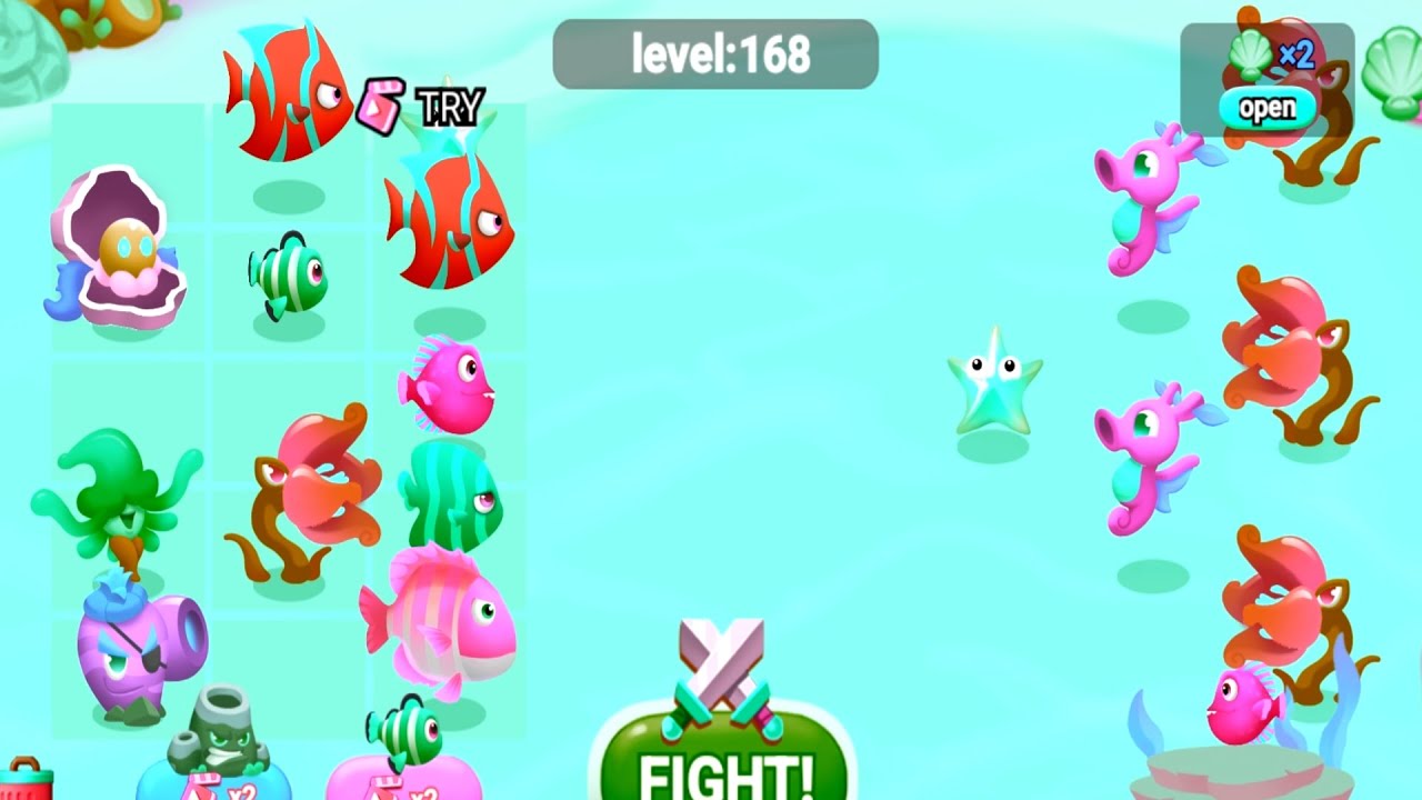 Merge Monster Fish Evolution - Monster War Merge Fight, Giant Fish Vs Monster Sea, Merge Battle