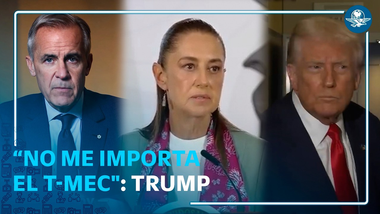 Trump reitera rechazo al T-MEC; son M&eacute;xico y Canad&aacute; los que &ldquo;necesitan&rdquo; a EU, dice