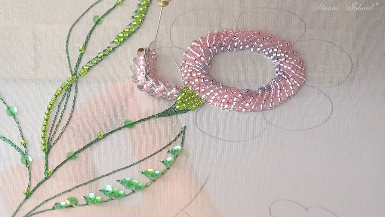 Luneville Embroidery Tutorial. Professional. Lesson 3