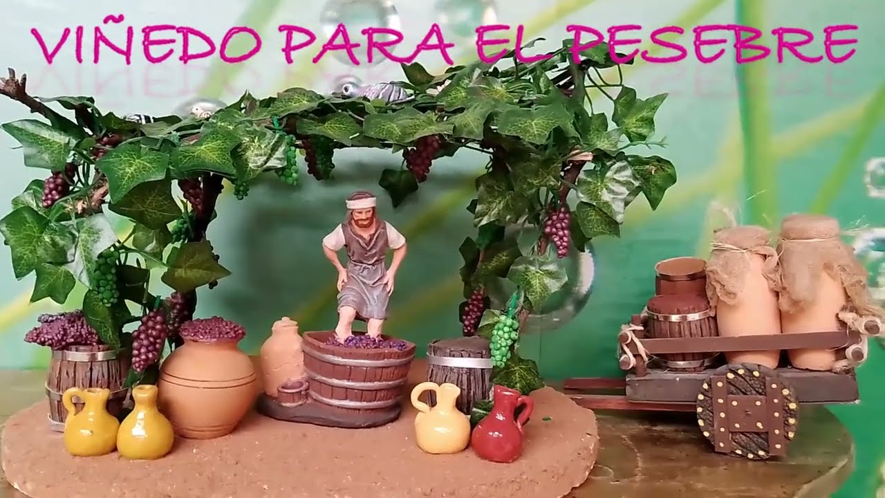♥️Como Hacer Un VIÑEDO para El Pesebre/ Belen en material reciclado