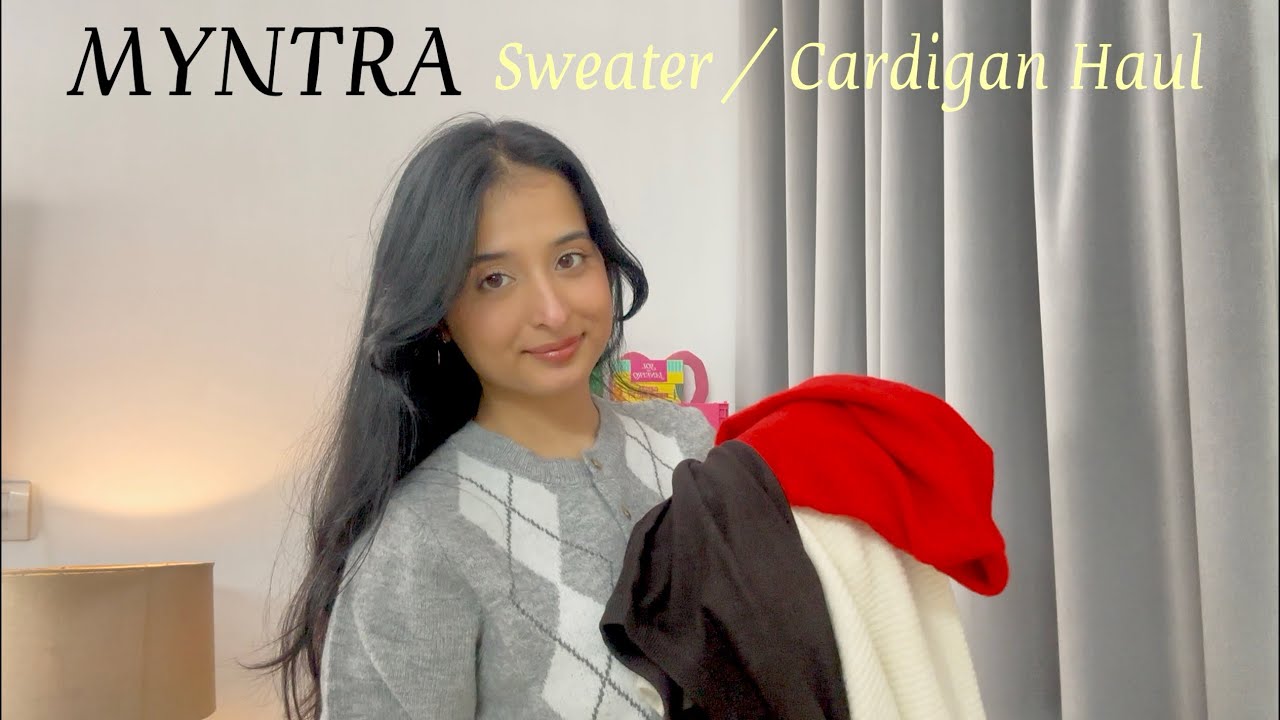 Myntra Sweater Haul | Myntra Cardigan Haul | Myntra Winter Wear Haul | Myntra Haul || Jasmin Kaur 🌸
