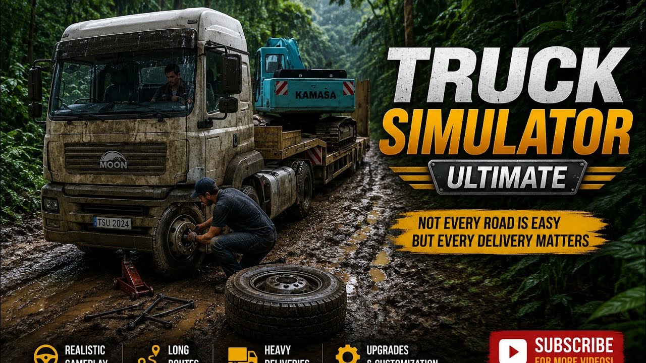 Truck Simulator: Ultimate Gameplay | Realistic Truck Driving | Long Route Delivery
