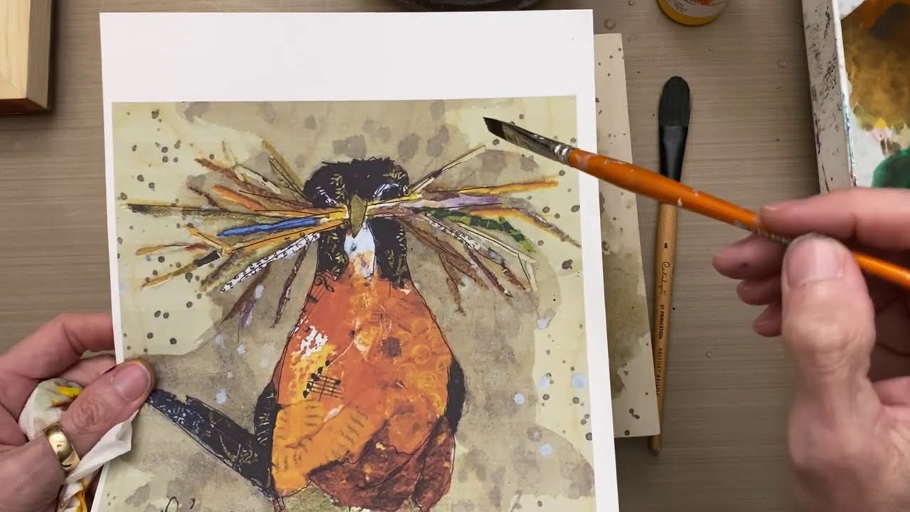 Wash and Splatter Background for Collage –Tutorial Tidbits