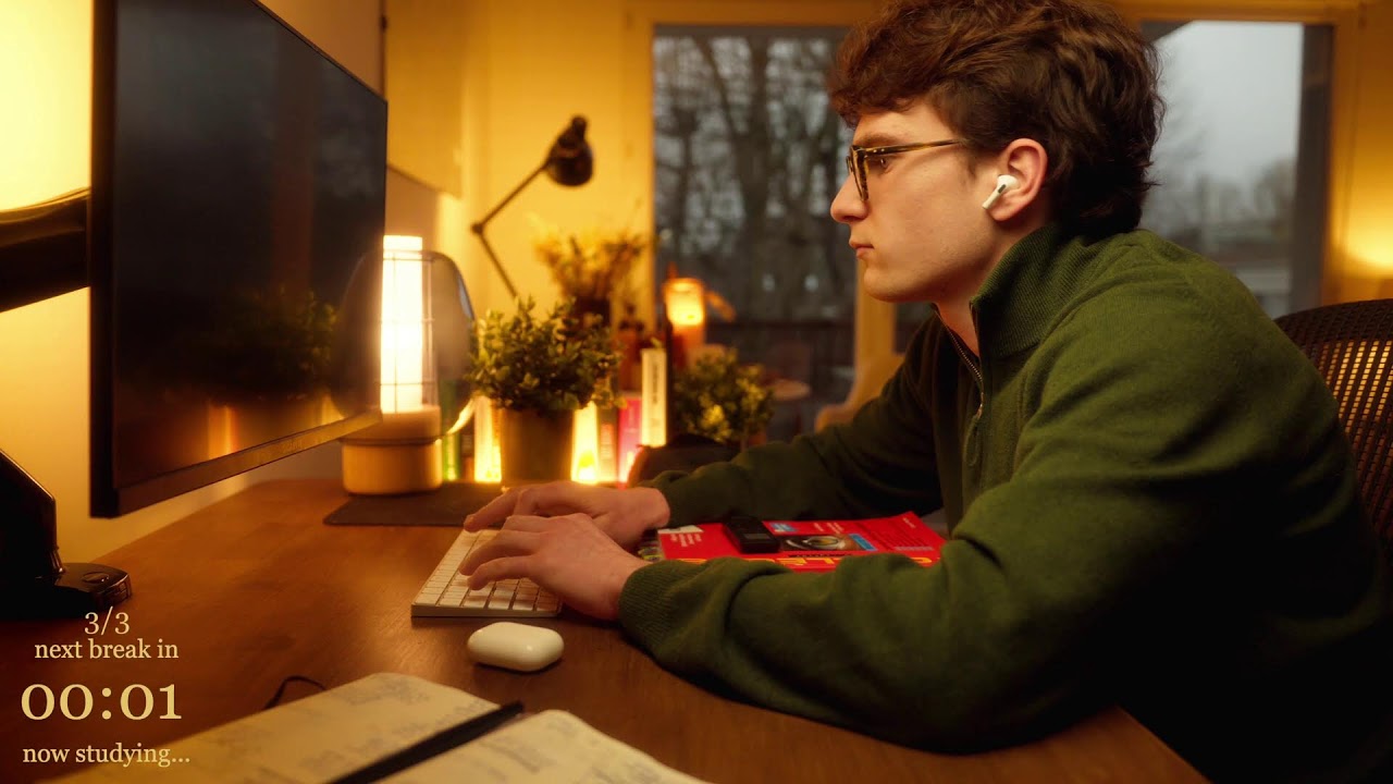 5-HOUR | Study With Me | Two breaks, No music, Deep work