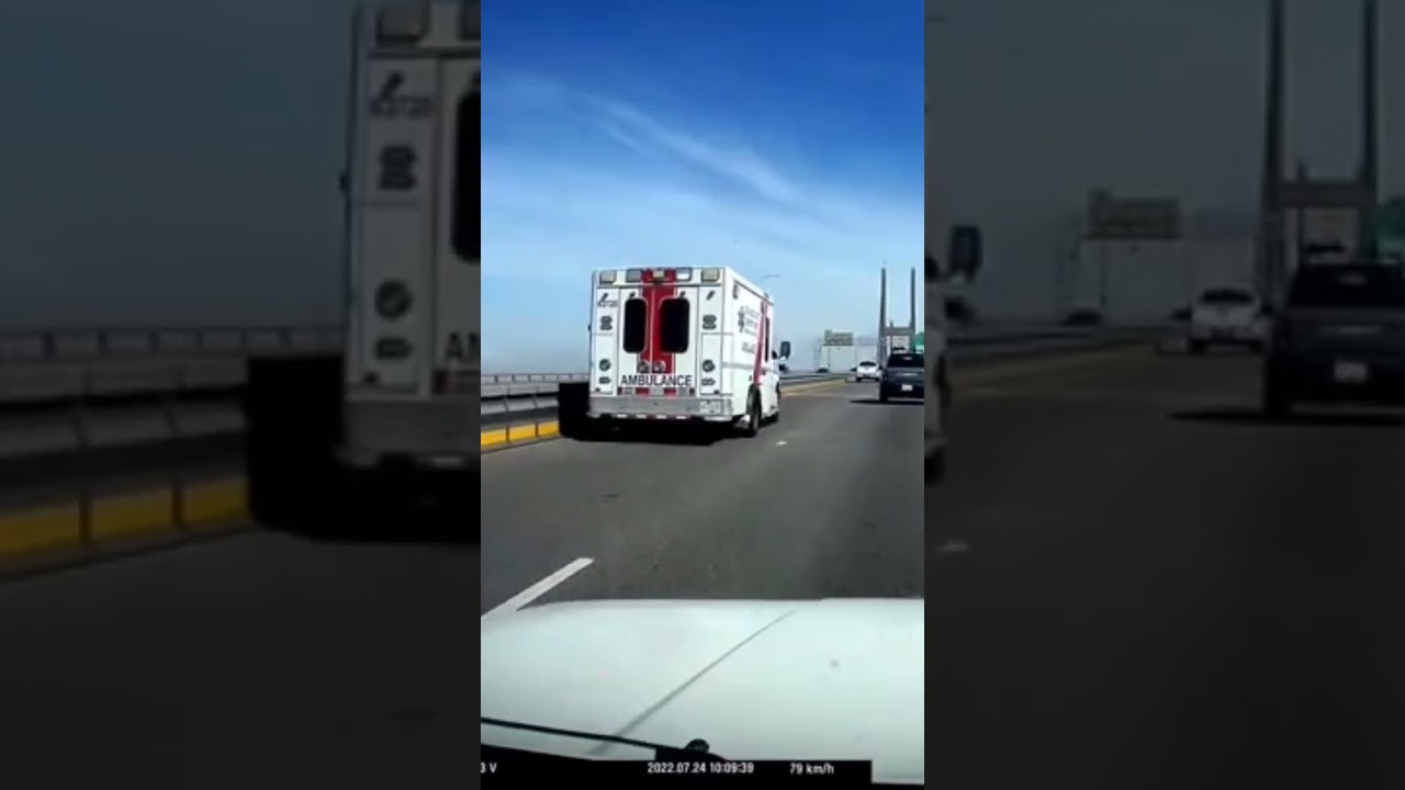 Karma for following too close to an ambulance! Sent in by @jacksonoftrades
