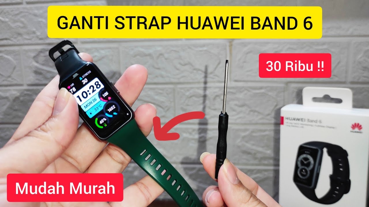 CARA MENGGANTI STRAP HUAWEI BAND 6 | MURAH dan MUDAH | huawei band 6 strap