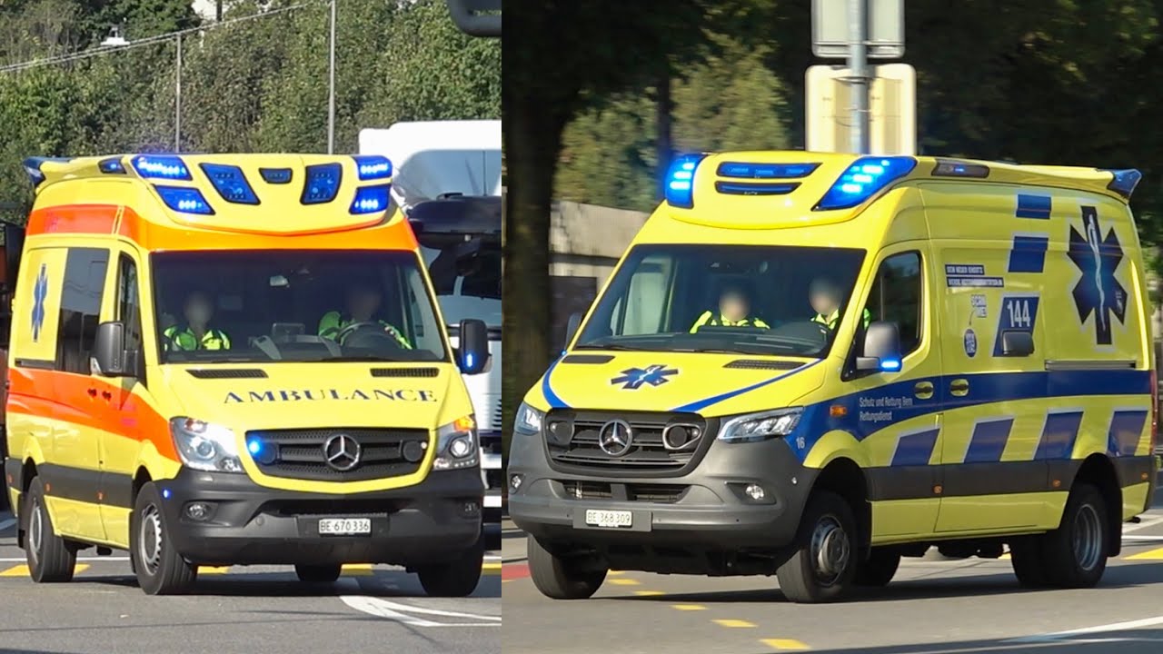 Bern – Ambulances responding (Compilation)