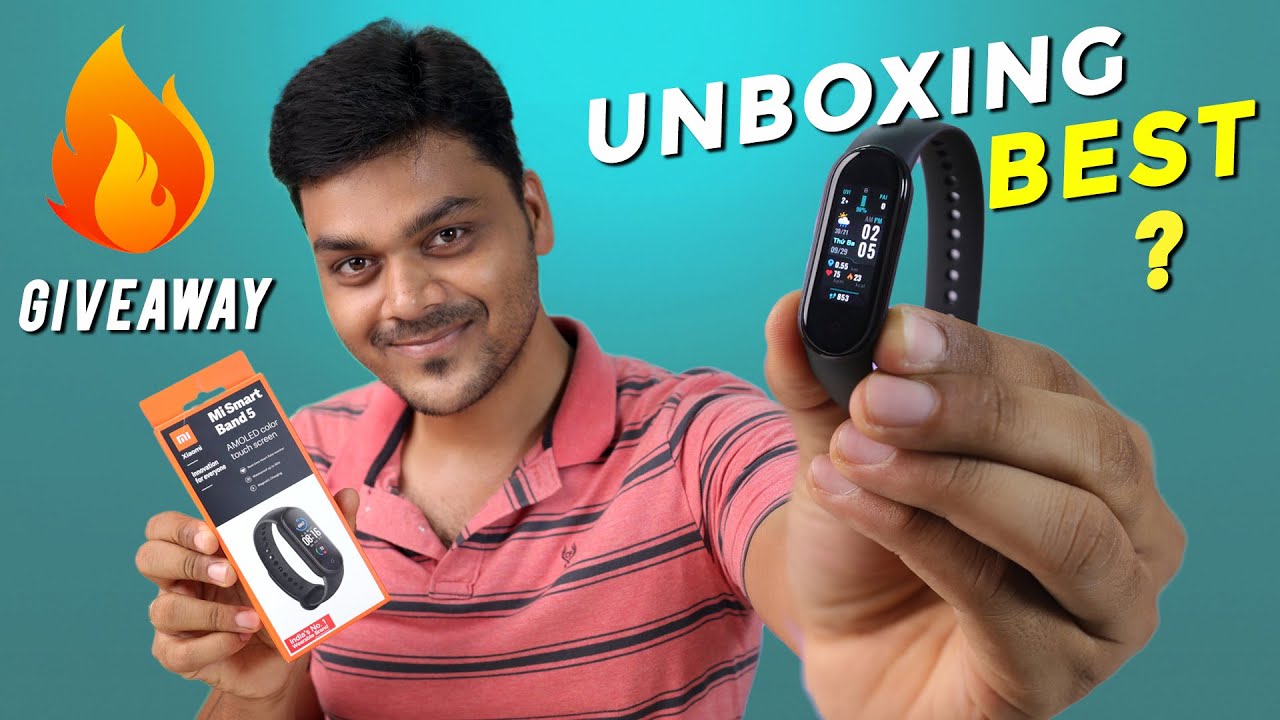 Mi Smart Band 5 Indian Retail Unit - Unboxing & Giveaway 🔥🔥🔥 Best Fitness Band Under Rs.2,500??