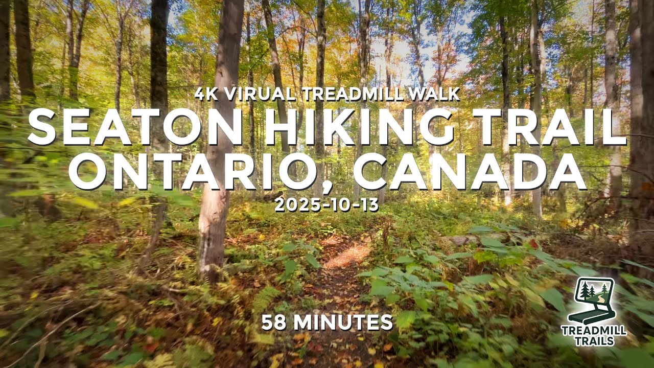 Seaton Hiking Trail, Ontario, Canada - 4K Virtual Treadmill Walk - 58mins