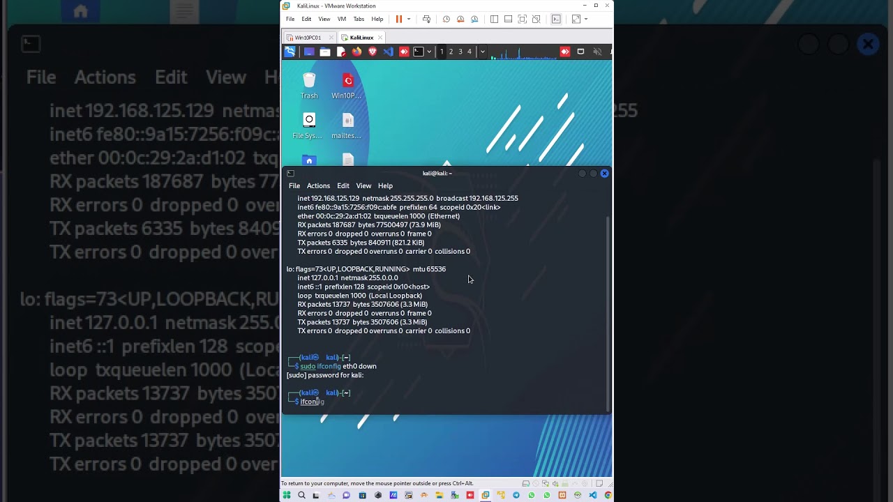 👌Enable or Disable Network Interface using Terminal in Kali Linux | #shorts | Ethica