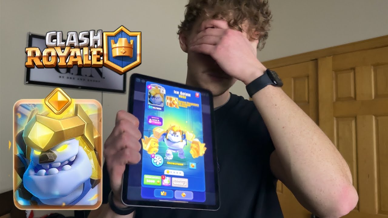 Clash Royale- Trying the New Hero Ice Golem ASMR