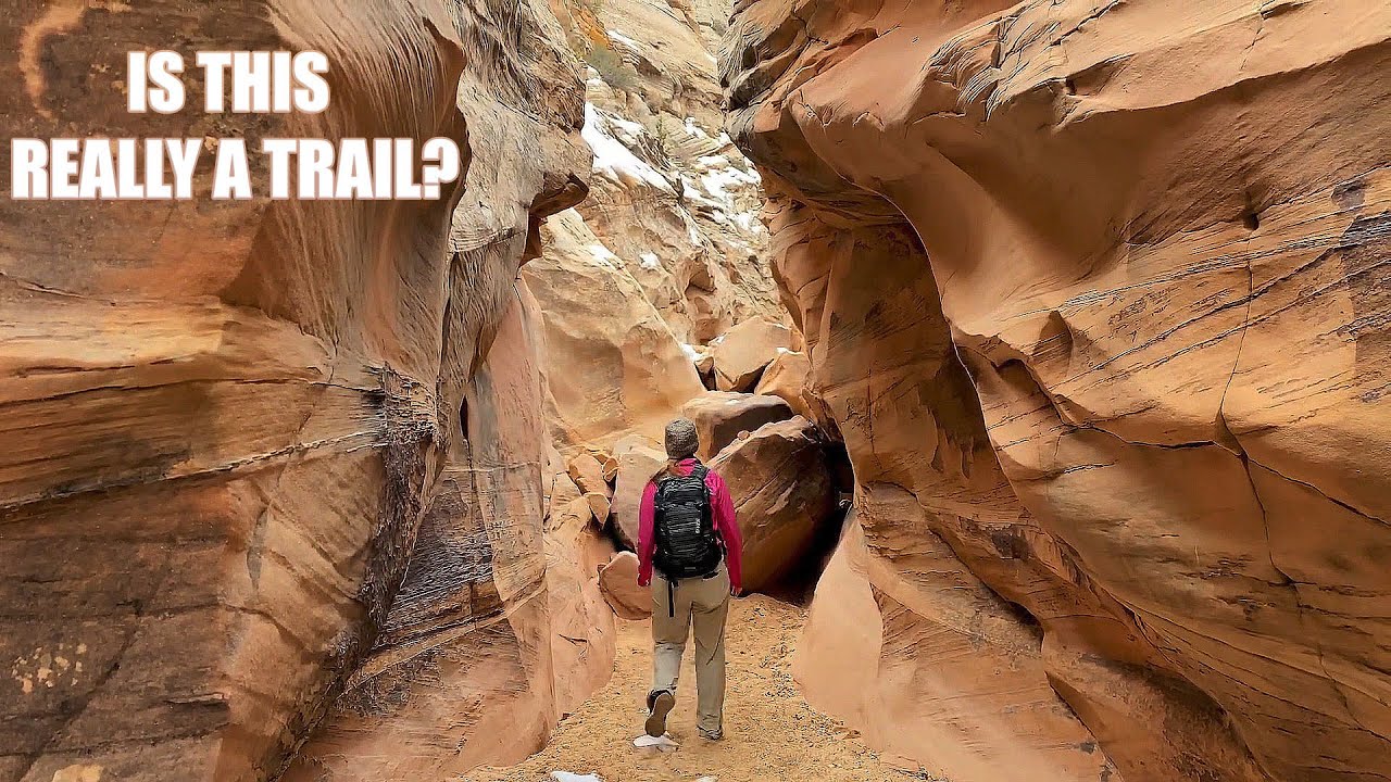 Slot Canyon Adventurous Hiking!  Capitol Reef National Park in Utah!