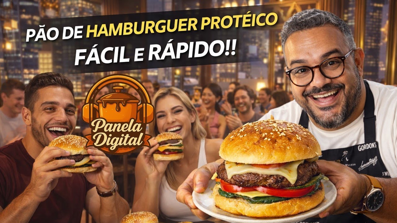 PÃO PROTÉICO para um Hambúrguer delicioso e saudável!!