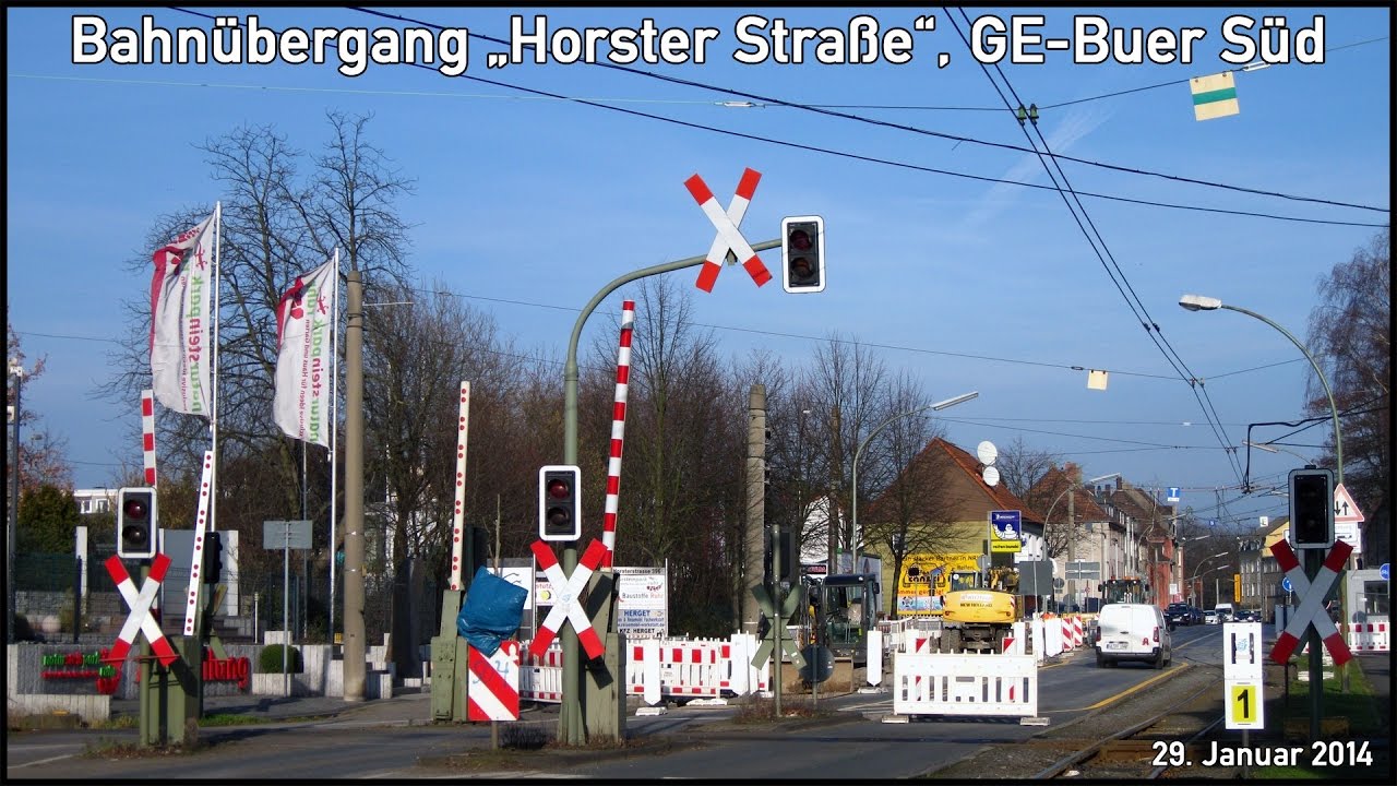 Bahnübergang "Horster Straße", Gelsenkirchen ++ BÜ mit Straßenbahn
