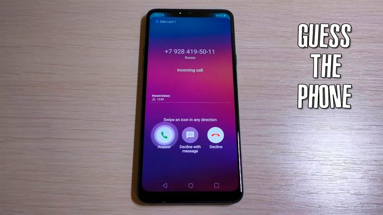 LG incoming call. Guess the phone #4