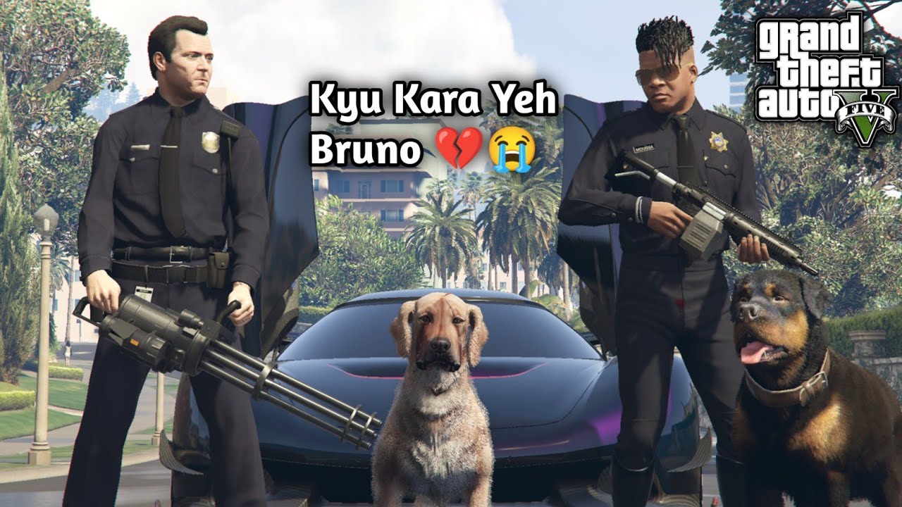 GTA 5: Chop & Bruno Friendship Take Wrong Steps💔 Without Telling Franklin & shinchan 😭😲 PS Gamester