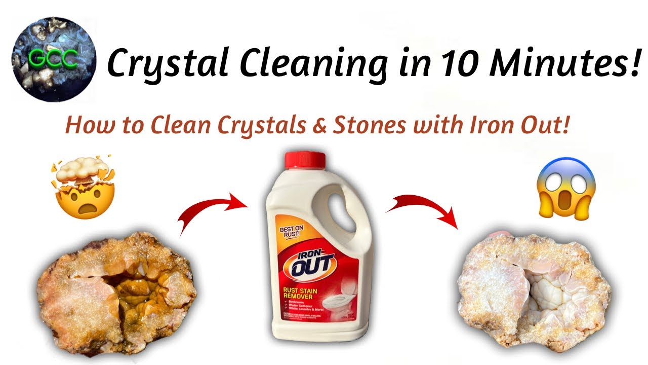 Crystal Cleaning in 10 Minutes! | How to Clean Crystals & Stones with Iron Out!