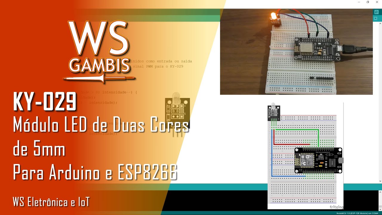 KY-029 - Módulo LED de Duas Cores (5mm) | Arduino e ESP8266 | WS Eletrônica e IoT