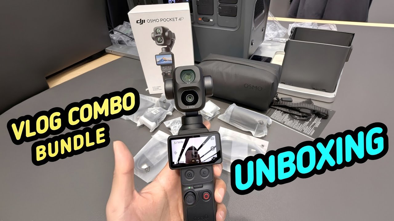 DJI Osmo Pocket 4 Pro VLOG Combo Bundle Unboxing & Accessories Review | Pocket 4P